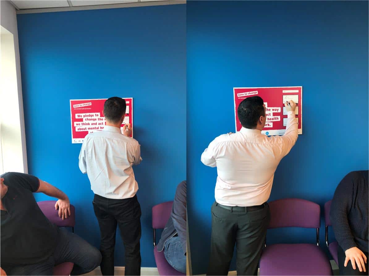 Sales & Marketing Director, Andy Smith, and CEO, Rob Hankin, signing the pledge